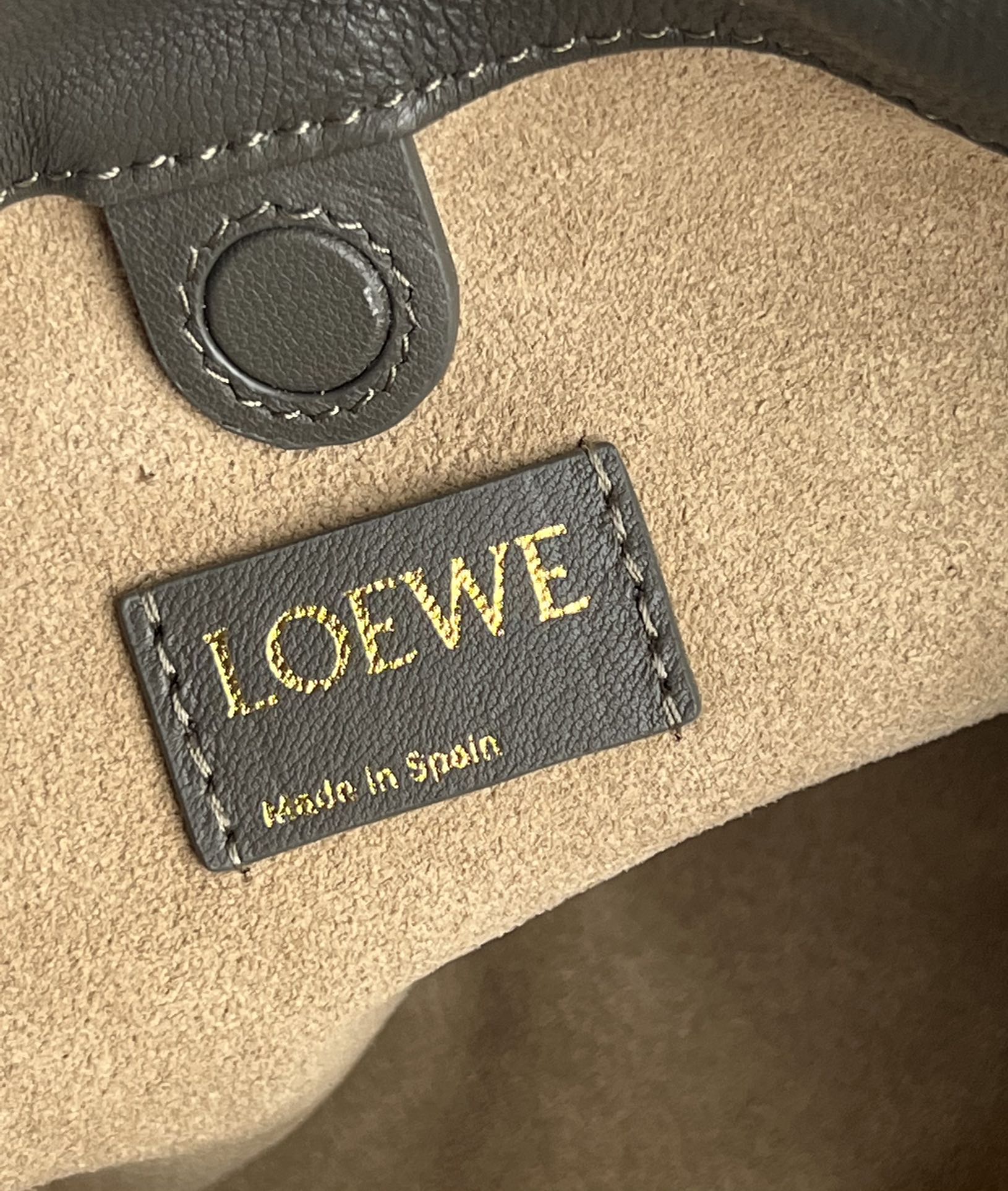 Loewe Medium Flamenco Purse in Mellow Nappa Lambskin Black Grey